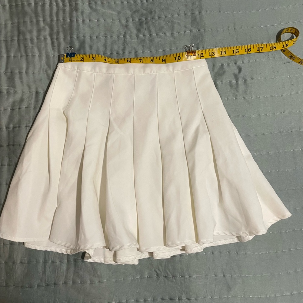 Princess Polly Pleated Mini Skirt White Size 2